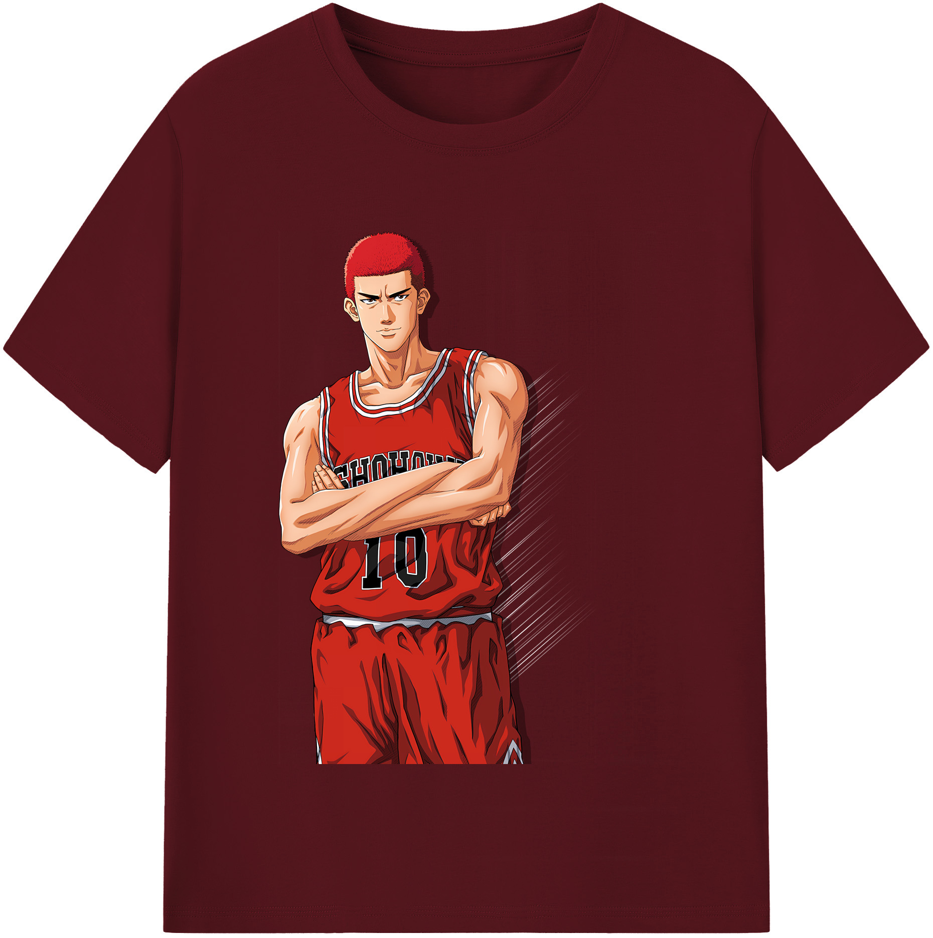 SLAM DUNK／スラムダンク 綿100％半袖Tシャツ（フロントプリント）